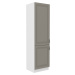 Vysoká skříňka pro vestavnou lednici Stilo 60 LO-210 2F Barva korpusu: Bílá, Barva dvířek: Clay 