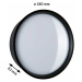 PAULMANN LED venkovní nástěnné svítidlo Platomo IP44 kruhové 180mm 3000K 14,5W 230V černá umělá 