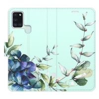 iSaprio flip pouzdro Blue Flowers pro Samsung Galaxy A21s