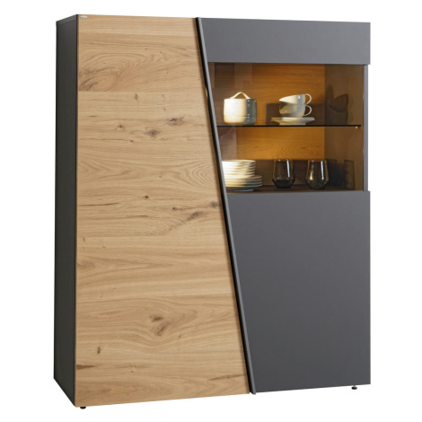 Voglauer VYSOKÁ KOMODA, divoký dub, barvy grafitu, divoký dub cm