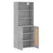 vidaXL Skříň highboard betonově šedá 69,5x34x180 cm kompozitní dřevo