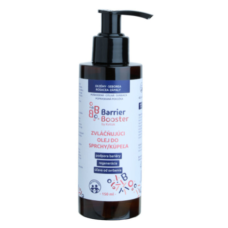 Kvitok Barrier Booster Zvláčňující olej do sprchy a koupele (150 ml) - pro hedvábně jemnou pokož