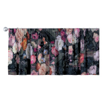 Dekoria Krátký závěs na řasící pásce, barevné květy na tmavém podkladu, 260 x 40 cm, Gardenia, 1