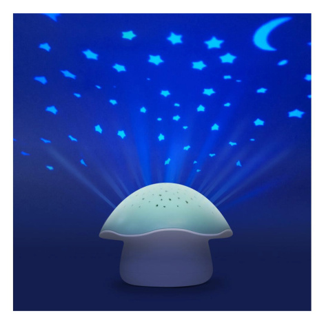 Pabobo projektor noční oblohy s bílým šumem a senzorem pláče Star Mushroom Blue