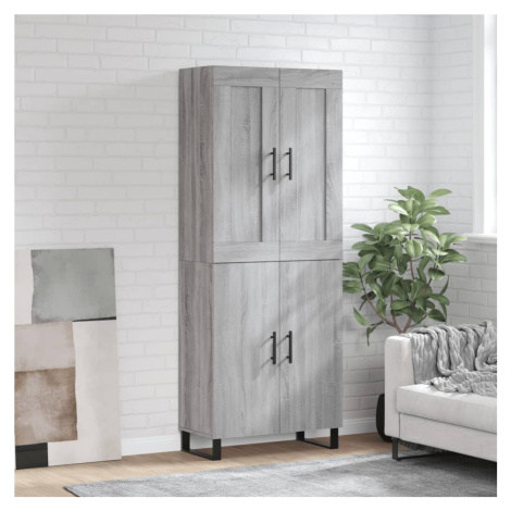 vidaXL Skříň highboard šedá sonoma 69,5 x 34 x 180 cm kompozitní dřevo