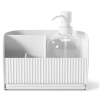 Bílý stojan na mycí prostředky z recyklovaného plastu Sling – Umbra
