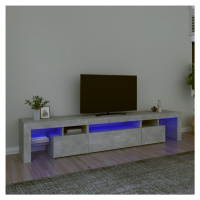 vidaXL TV skříňka s LED osvětlením betonově šedá 215x36,5x40 cm