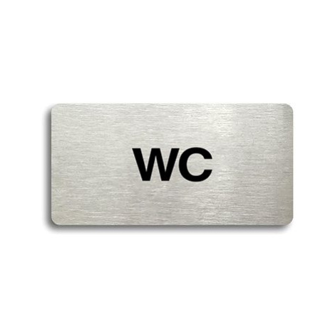 Accept Piktogram "WC" (160 × 80 mm) (stříbrná tabulka - černý tisk bez rámečku)