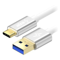 AlzaPower AluCore USB-A to USB-C 3.2 Gen 1 60W 5Gbps 2m stříbrný