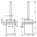 HANSGROHE AddStoris WC štětka nástěnná, matné sklo/chrom 41752000