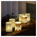 Sirius Dekorativní svíčka LED Ava Town set of 2, zlatá
