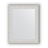 Zrcadlo v rámu, stříbrobílý tepaný reliéf