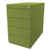 BISLEY Stacionární kontejner Note™, se 4 univerzálními zásuvkami, hloubka 775 mm, zelená