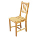 Jídelní dřevěná židle CATIA — masiv borovice, lak