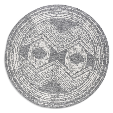 ELLE Decoration koberce Kusový koberec Gemini 106028 Silver kruh z kolekce Elle – na ven i na do