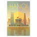 Ilustrace Hanoi. Vector poster., Mikalai Manyshau, 26.7 × 40 cm