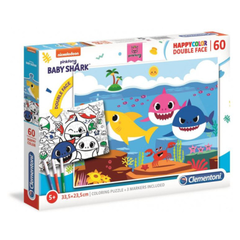 Happycolor Baby Shark | Puzzle 60 ks | Clementoni