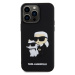 Zadní kryt Karl Lagerfeld 3D Rubber Karl and Choupette pro Apple iPhone 15 Pro Max, black