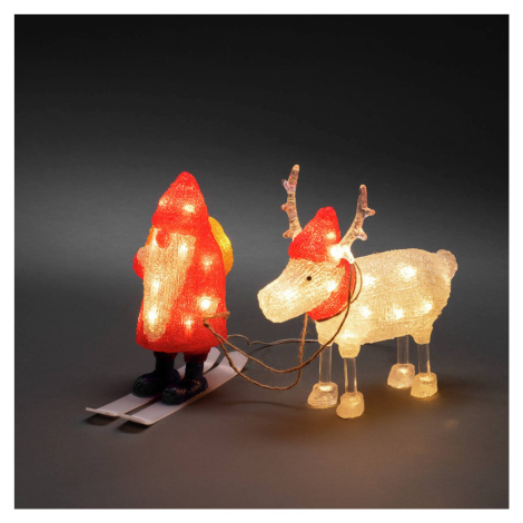 Konstsmide Christmas LED dekorační světlo Santa Claus a sob IP44 Konstmide