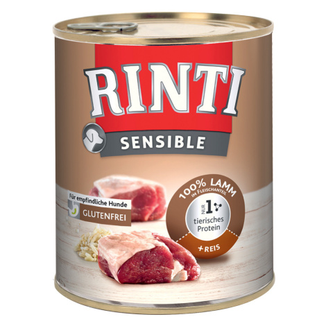 Výhodné balení RINTI Sensible 24 x 800 g -Jehněčí & rýže