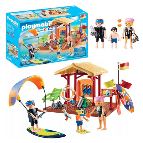 mamido  Playmobil kreativní kostky Vodní sportovní škola 73 dílků