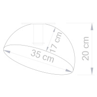 SIGMA Stropní světlo Sfera, Ø 35cm černá/zlatá