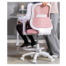 Dětská pracovní židle s podnoží BALOO – látka, růžová