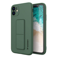 Wozinsky Flexibilní silikonové pouzdro se stojánkem na Xiaomi Redmi Note 9 dark green