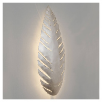 Holländer Nástěnné svítidlo Pietro ve tvaru listu, stříbrná barva