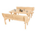 DEOKORK Masivní zahradní stůl z borovice VIKING (40 mm) - různé délky 150 cm