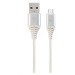 Kabel CABLEXPERT CC-USB2B-AMCM-1M-BW2 USB 2.0 AM na Type-C kabel (AM/CM), 1m, opletený, bílo-str