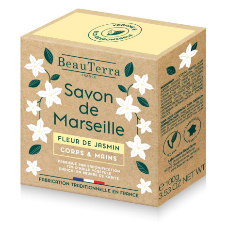 BeauTerra Marseillské tuhé mýdlo Jasmínový květ 100 g
