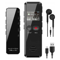 Digitální Diktafon WAV/MP3 64GB Sluchátky A Usb