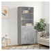 vidaXL Skříň highboard betonově šedá 69,5x34x180 cm kompozitní dřevo