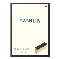 DANTIK rámeček 50 × 70, KASSETTE šedý 2758 plexi čiré