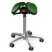 Sedlová židle SALLI Swing Barva čalounění: Kůže - borovicová zelená #98015, Konstrukce: chromová