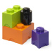 LEGO® úložné boxy Multi-Pack 4 ks - fialová, černá, oranžová, zelená