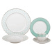 TEMPO-KONDELA DONATELLA SKY BLUE, jídelní souprava, set 20 ks, porcelán