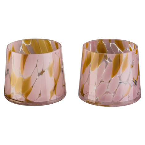 Livarno home Svícen na čajovou svíčku, 2 kusy (kuželovitá/žlutá)