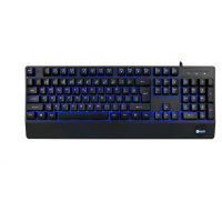 C-TECH Klávesnice KB-104BK, USB, 3 barvy podsvícení, černá, CZ/SK