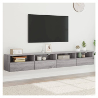 vidaXL Nástěnné TV skříňky 2 ks šedé sonoma 100 x 30 x 30 cm kompozit