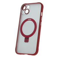 Silikonové TPU pouzdro Mag Ring pro Apple iPhone 15, červená