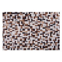 Hnědo-béžový kožený koberec 160x230 cm CESME, 60803