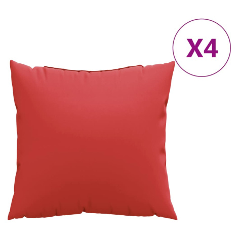 vidaXL Polštáře na pohovku 4 ks červené 60 x 60 cm textil