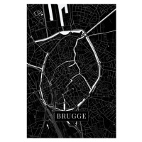 Mapa Brugge black, (26.7 x 40 cm)