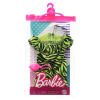 Barbie módní příběhy zelené tygrované šaty, mattel grc05