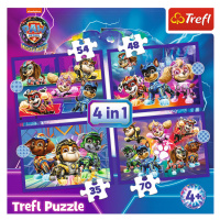 Trefl Puzzle 4v1 - Hrdinové zachraňují / Viacom PAW PATROL: THE MIGHTY MOVIE 2023