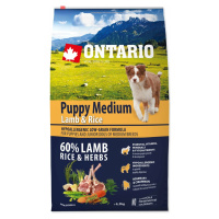 Krmivo Ontario Puppy Medium Lamb & Rice 6,5kg