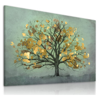 Obraz na plátně GOLDEN TREE různé rozměry Ludesign ludesign obrazy: 80x60 cm