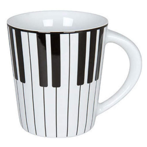 Hrnek porcelánový klaviatura piána bílo-černý 380ml Mug shop